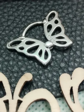 Pendientes Aro Plata Mariposa