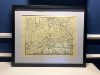 Mapa Barcelona 1725 Lámina Reproducción