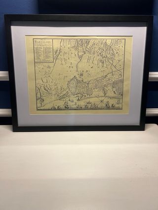 Mapa Barcelona 1725 Lámina Reproducción
