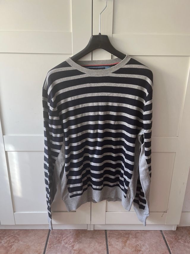 Jersey Tommy Hilfiger Rayas Azul/Gris