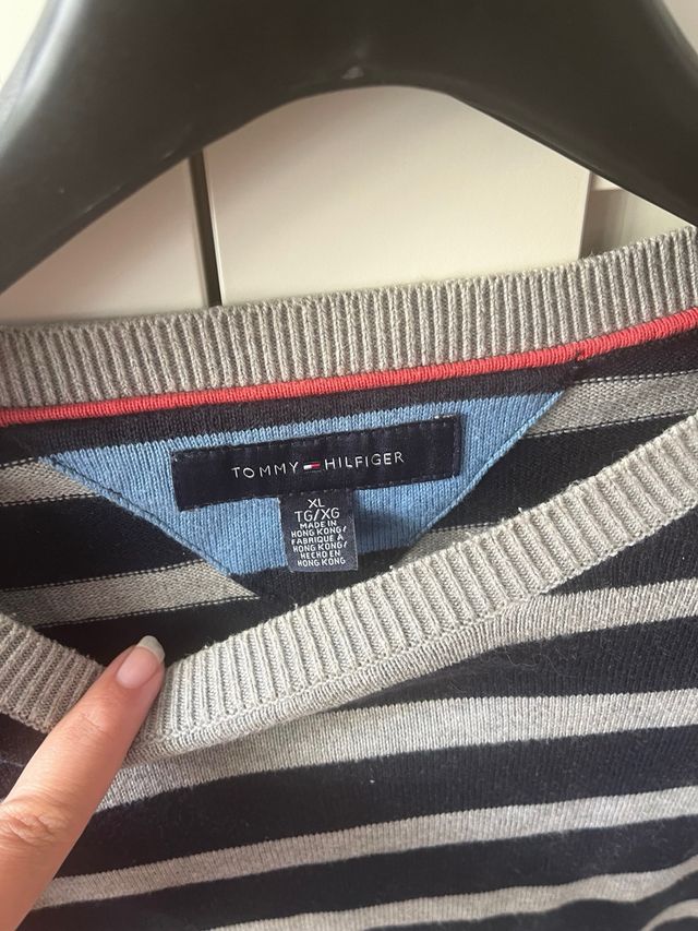 Jersey Tommy Hilfiger Rayas Azul/Gris