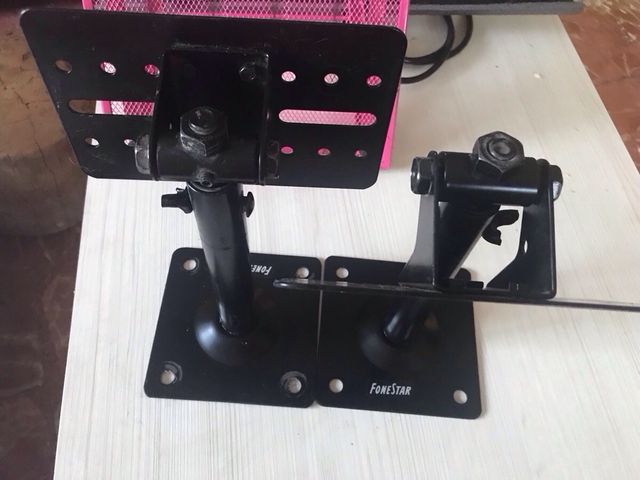 Soportes Altavoces Pared Negro (FONESTAR)