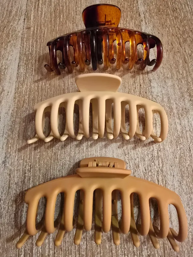 Pack 3 pinzas pelo y diadema marrón