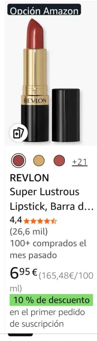 Barra labios Revlon Super Lustrous (2 por 5€)