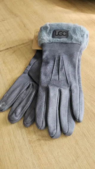 Guantes UGC Mujer Grises con Borrego