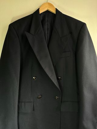 Chaqueta cruzada negra