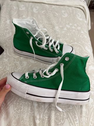 Converse plataforma verdes