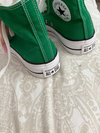 Converse plataforma verdes