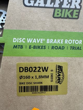 Disco Freno Galfer Shark 160mm DB022W 6 tornillos 