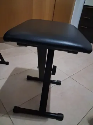Silla Piano Negra Plegable