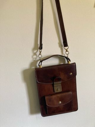 Borsa in pelle marrone