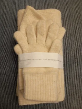Conjunto lana: gorro, guantes y cuello