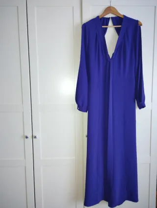 Mono largo morado de fiesta