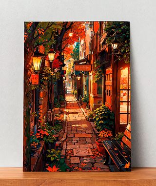 Autumn Alley Decorative Art Poster Print