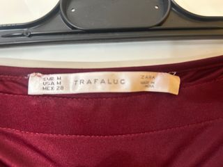 Falda mini lentejuelas burdeos M