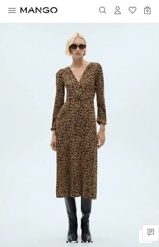 Vestido Mango Animal Print Nuevo