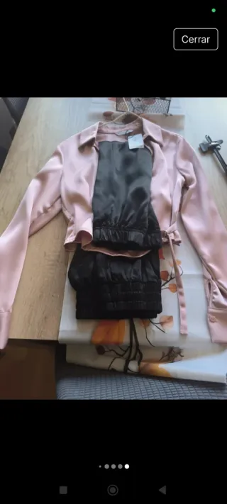 Conjunto Blusa y Pantalón Satinado