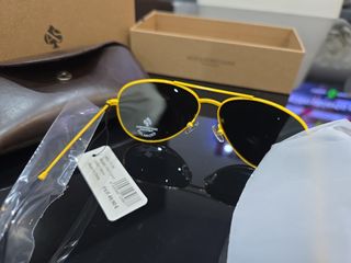 Gafas de sol Alejandro Sanz doradas y plateadas