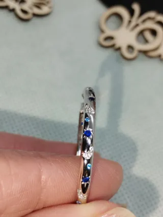 Pendientes Aro Plata Estrellas/Lunas Circonita