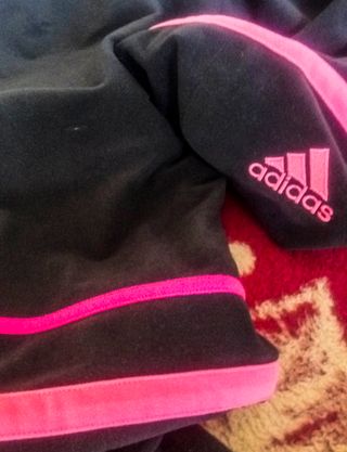 Pantalón Chándal Adidas Negro y Rosa