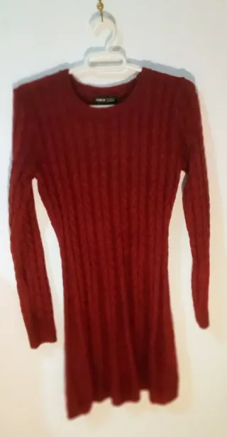 Vestido de punto burdeos Shein