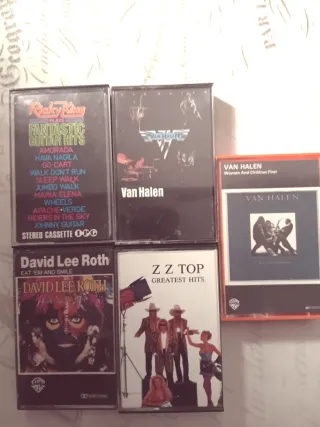 Lote Cassettes: Van Halen, ZZ Top, David Lee Roth