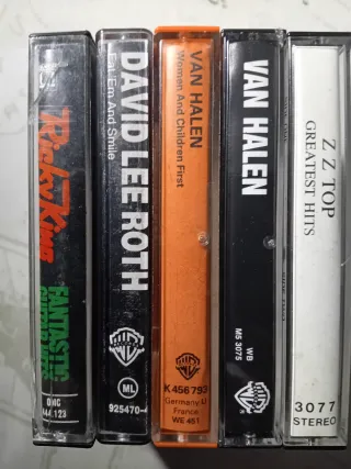 Lote Cassettes: Van Halen, ZZ Top, David Lee Roth