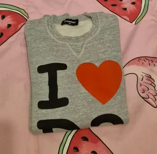 Sudadera Dsquared2 I Love D2 Gris Talla 10/12 
