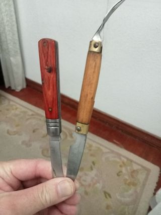 Navaja de bolsillo con mango de madera