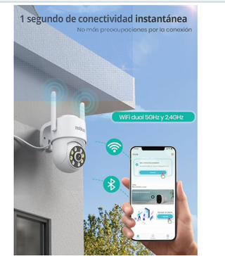 Cámara de seguridad blanca