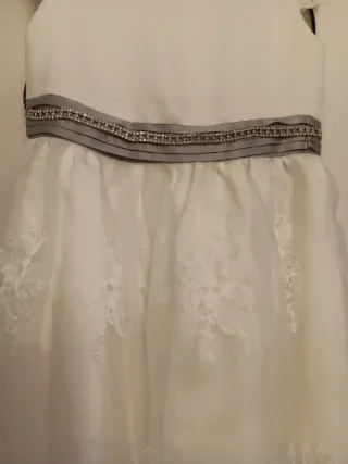 Vestido fiesta niña blanco 8/10 años