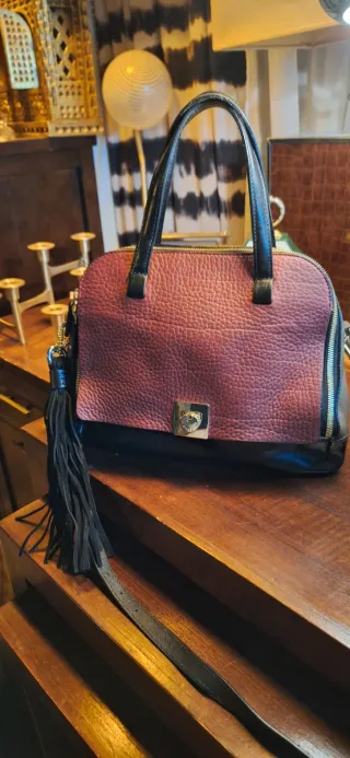 Bolso Furla Piel Negro y Morado