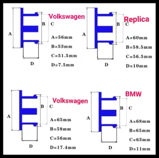 Tapabujes BMW A-B 68mm centro rueda llanta emblema