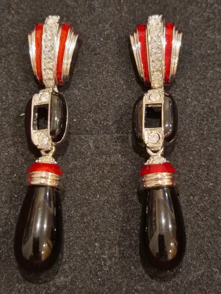 Pendientes Plata Circonita Onix Cabuchon