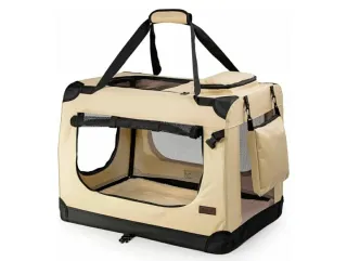 Transportín Plegable Songmics Beige/Negro