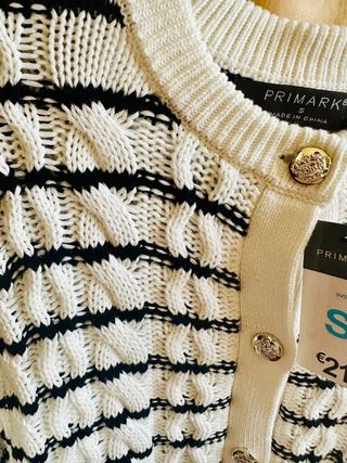 Chaqueta Primark Rayas Blanco y Negro Talla S
