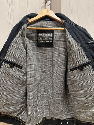 Chaqueta tejana forrada azul
Hombre