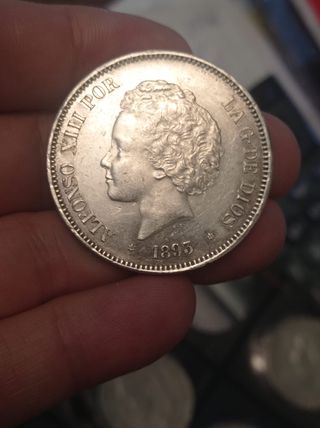 5 PESETAS ALFONSO XIII 1893 18*93* PRECIOSA