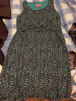 Vestido Trucco Negro y Verde