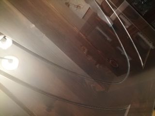 Mesa Comedor Cristal y 6 Sillas Madera