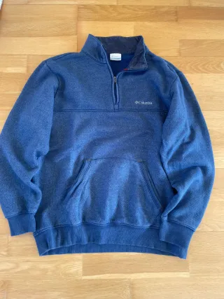 Sudadera Columbia Hombre Media Cremallera Azul