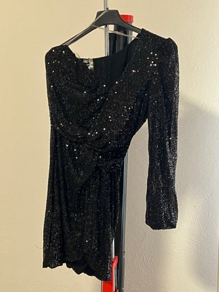 Abito paillettes nero taglia unica