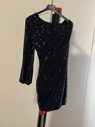 Abito paillettes nero taglia unica