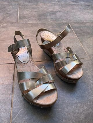 Sandalias Plataforma Plateadas