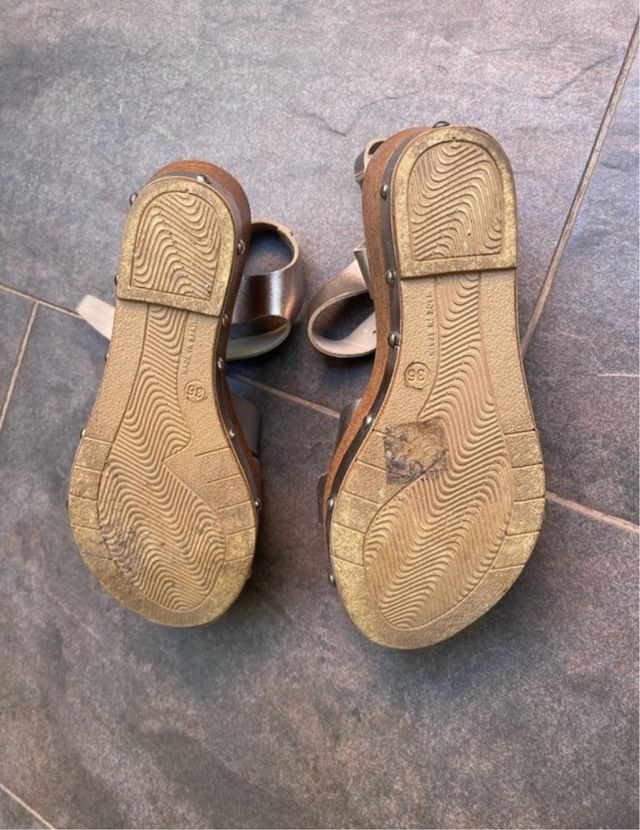 Sandalias Plataforma Plateadas