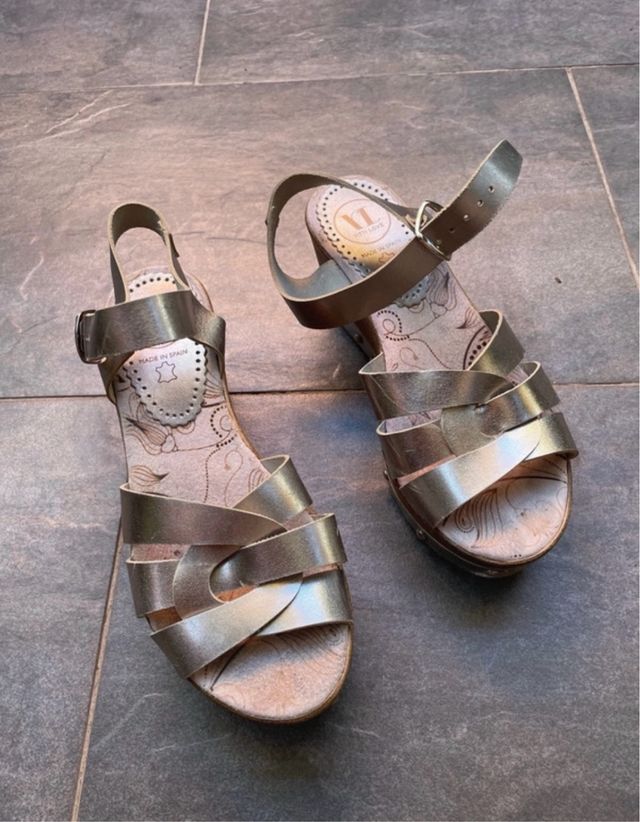 Sandalias Plataforma Plateadas