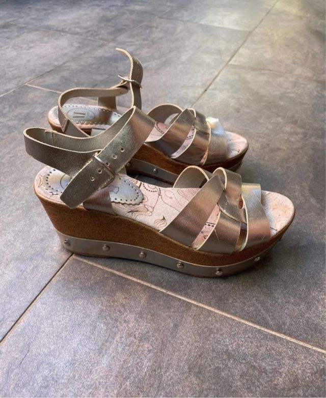 Sandalias Plataforma Plateadas