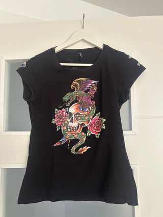 Camiseta mujer manga corta estampada