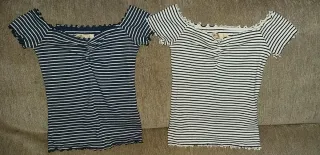 2 Camisetas Hollister Rayas Talla S