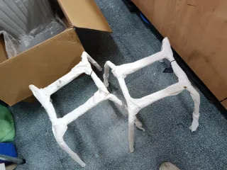 Silla Gris Claro Metal Dorado